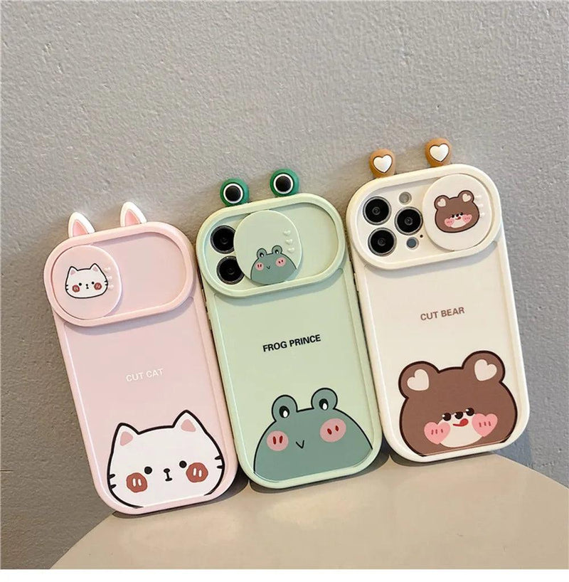 Capinha Fofa À Prova de Choque Animais Cartoon para iPhone